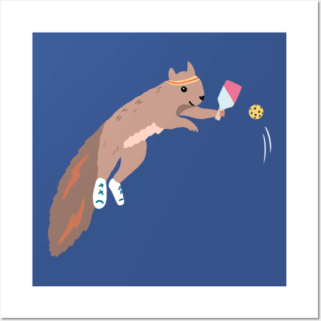 Pickleball Squirrel Wall Art by Das Brooklyn